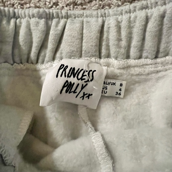 Princess Polly Grey Cotton High-Waisted Track Shorts - Picture 3 of 3